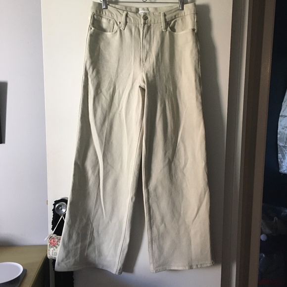 Good American Denim - GOOD AMERICAN Cream High Waisted Palazzo Jeans 10/30